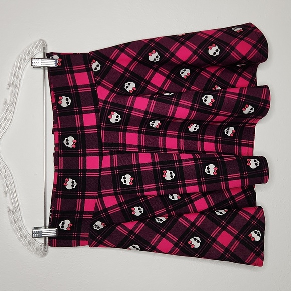 Hot Topic Monster High  Uniform GothicSkull Skirt - Picture 6 of 8